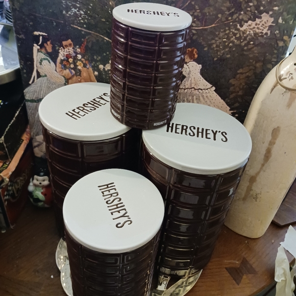 🍪4 VINTAGE SET Hershey Cookie Jar 🍪 By Fitz & Floyd,Rare Hard To Come By.🎁 - Picture 12 of 16